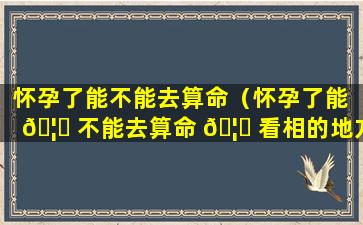 怀孕了能不能去算命（怀孕了能 🦈 不能去算命 🦁 看相的地方）